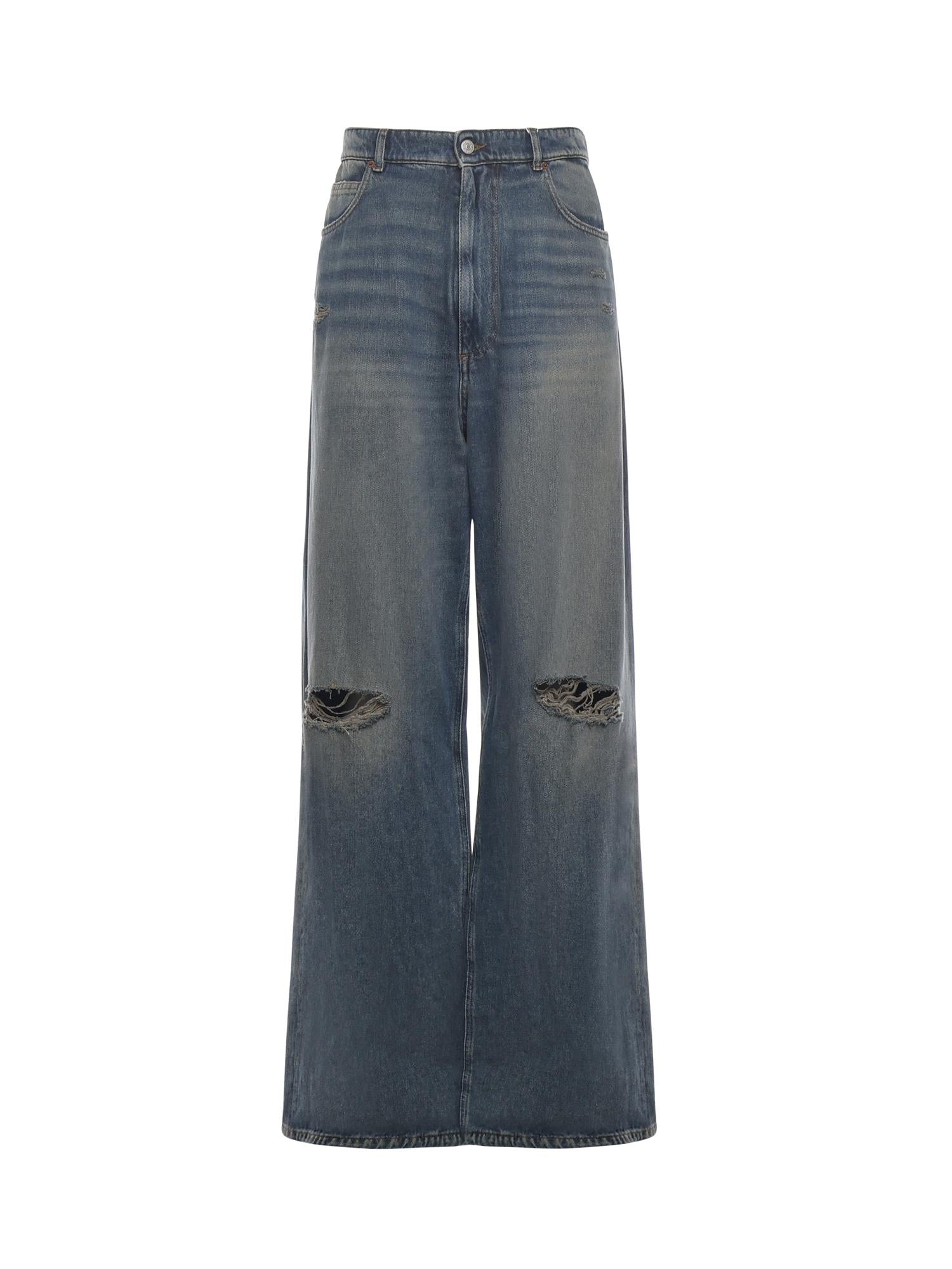 Jeans a gamba larga in denim SH0LA0014 M30017994 MM6 Maison Margiela 