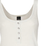 Top a canotta in maglia metallizzata con bottoni 104649 A2CQI17 PINKO 