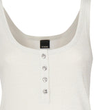 Top a canotta in maglia metallizzata con bottoni 104649 A2CQI17 PINKO 