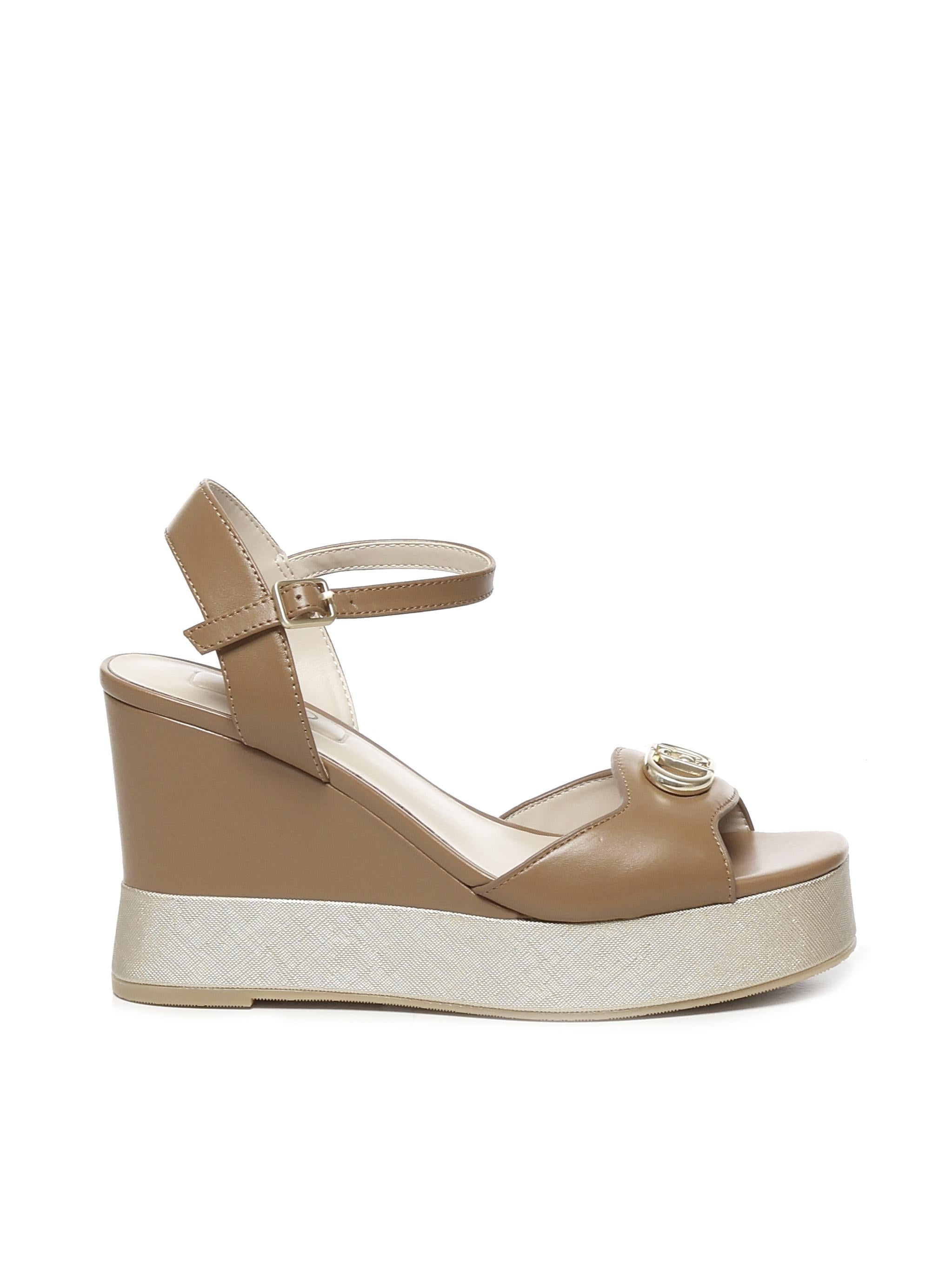 Sandali zeppa in pelle SA5117P0102S1853  LIU JO 