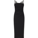 Abito midi con ricamo gioiello 106637 A31PZ99 PINKO 