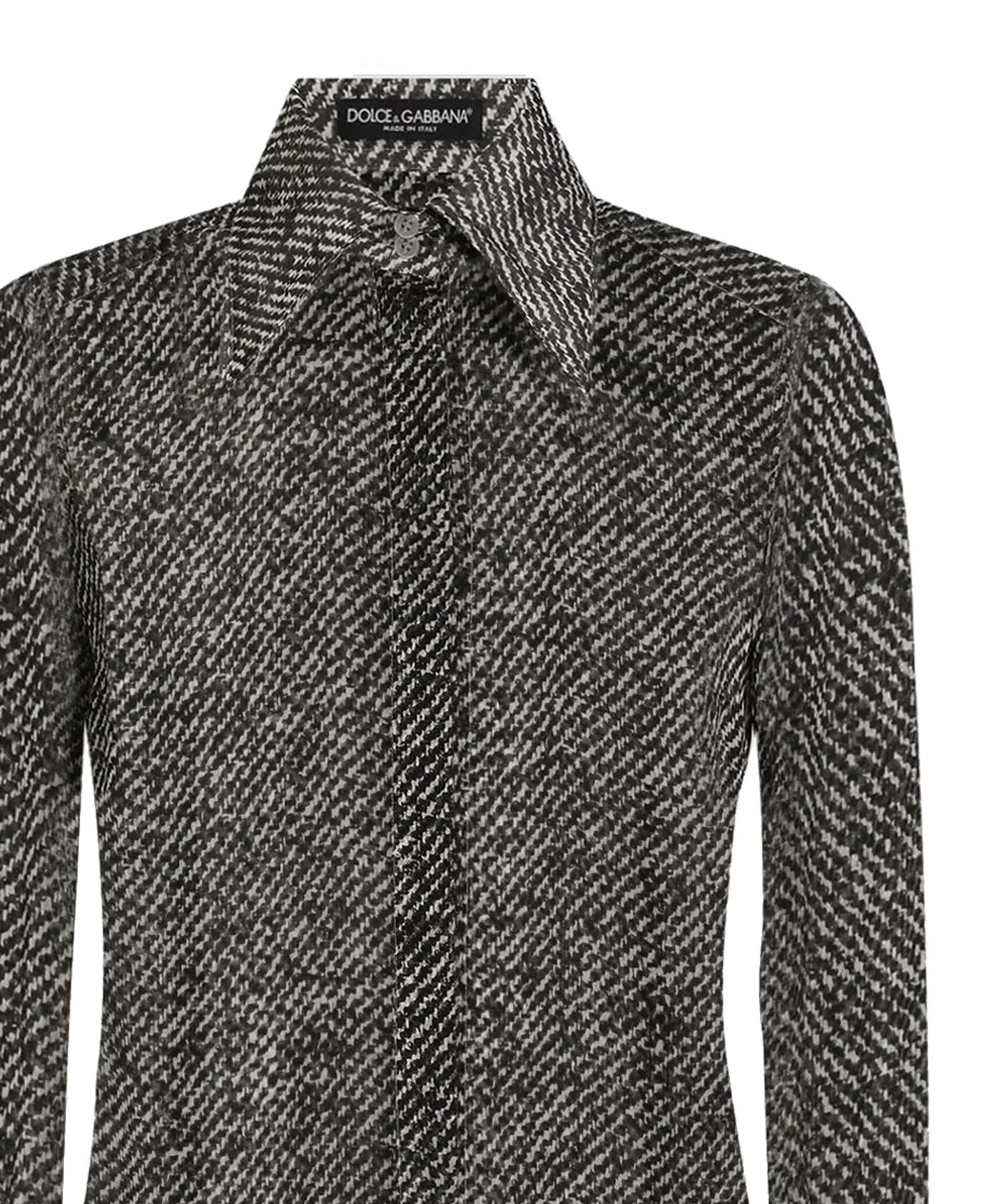 Camicia in chiffon di seta stampa bouclé F5R64T IS1ZMHH5QR DOLCE & GABBANA 