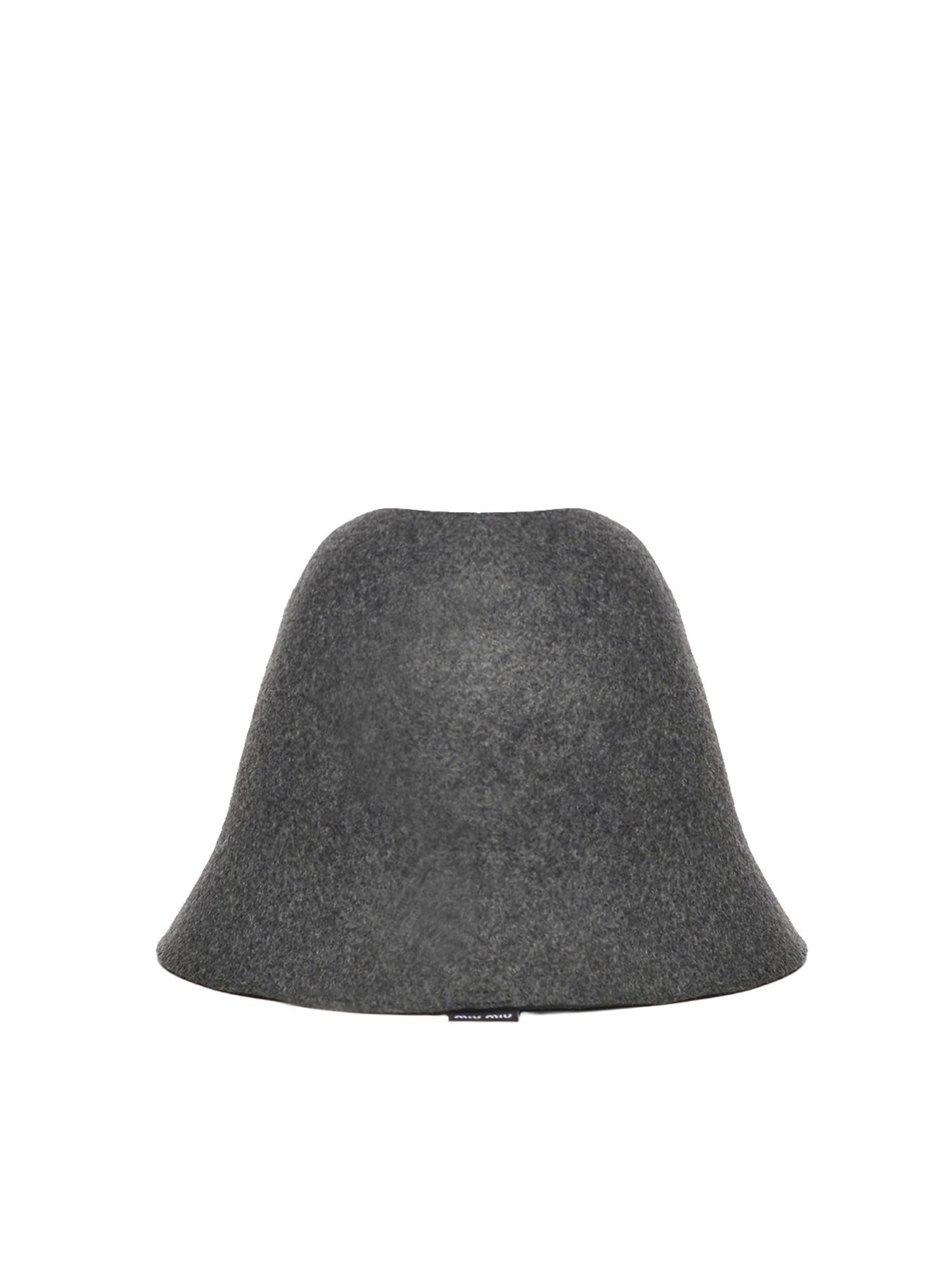 Cappello cilindrico in lana 5HC425 2DUFF0684 MIU MIU 