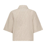 Giacca cropped in chambray FF jacquard FLF790 ASMFF1SAZ FENDI 