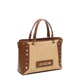 Tote bag in rafia con borchie JC4276PP0MKW1 10A LOVE MOSCHINO 