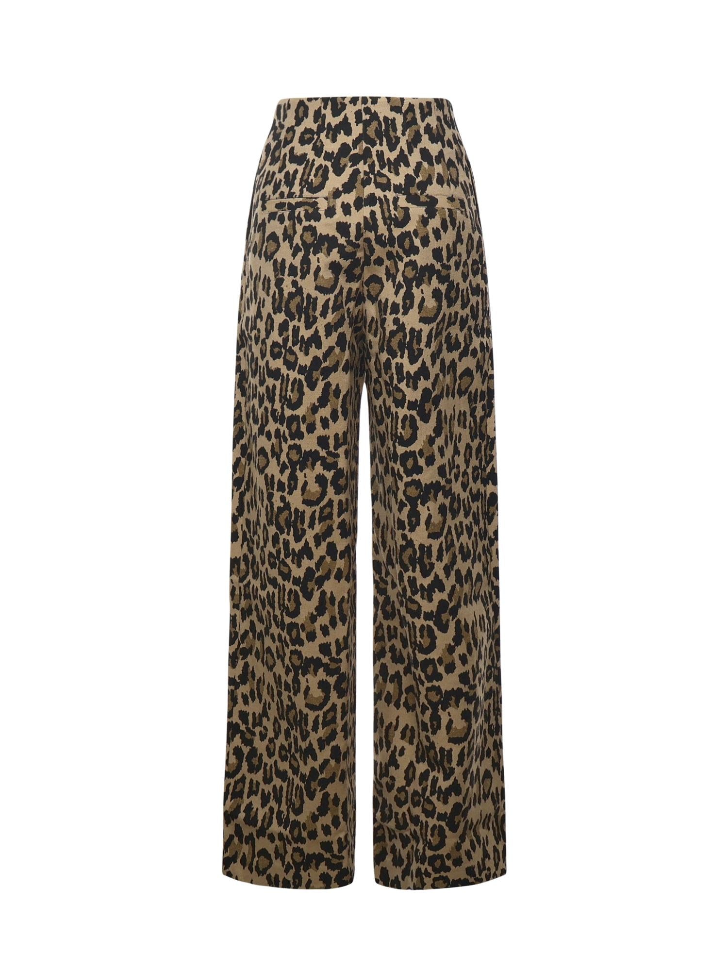 Jeans in jacquard con stampa leopardata 114701 795 ROTATE 