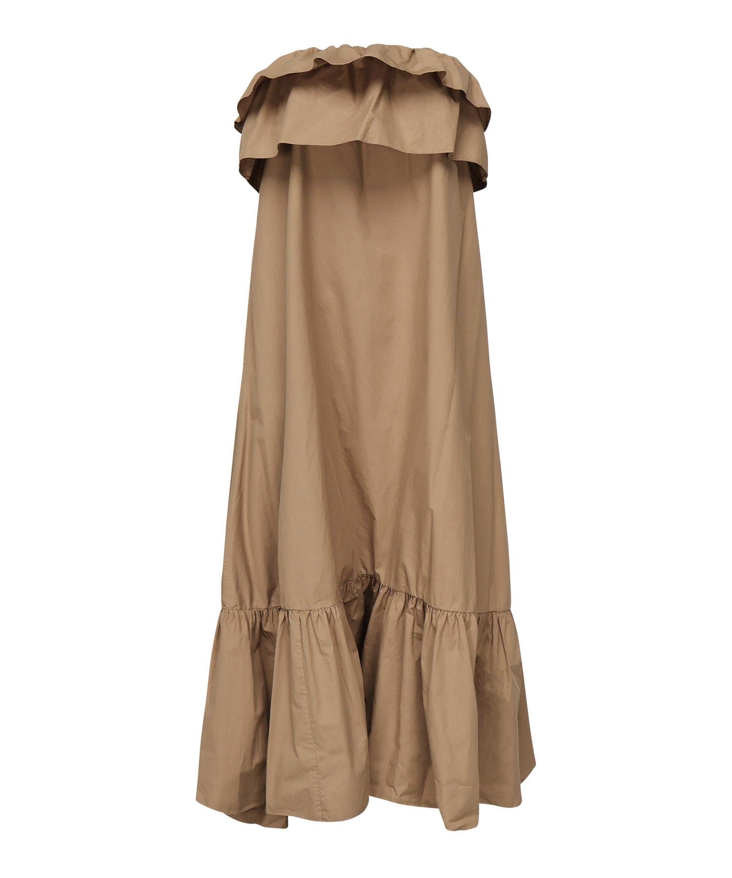 Abito arricciato in serge di cotone 818380 YZ9AN2560 SAINT LAURENT 
