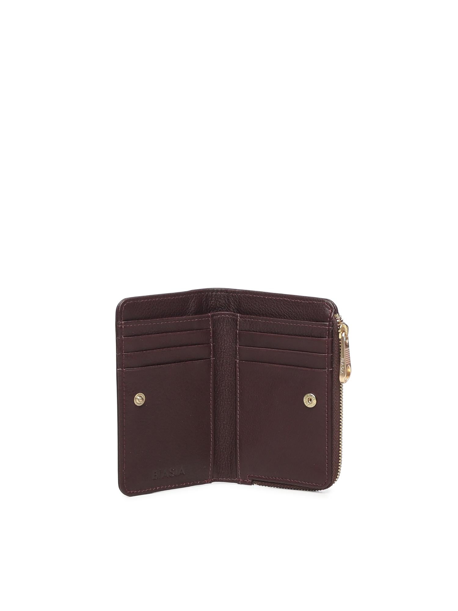 Portafoglio con logo in pelle BIPP9FF251 PRUGNA BIASIA 