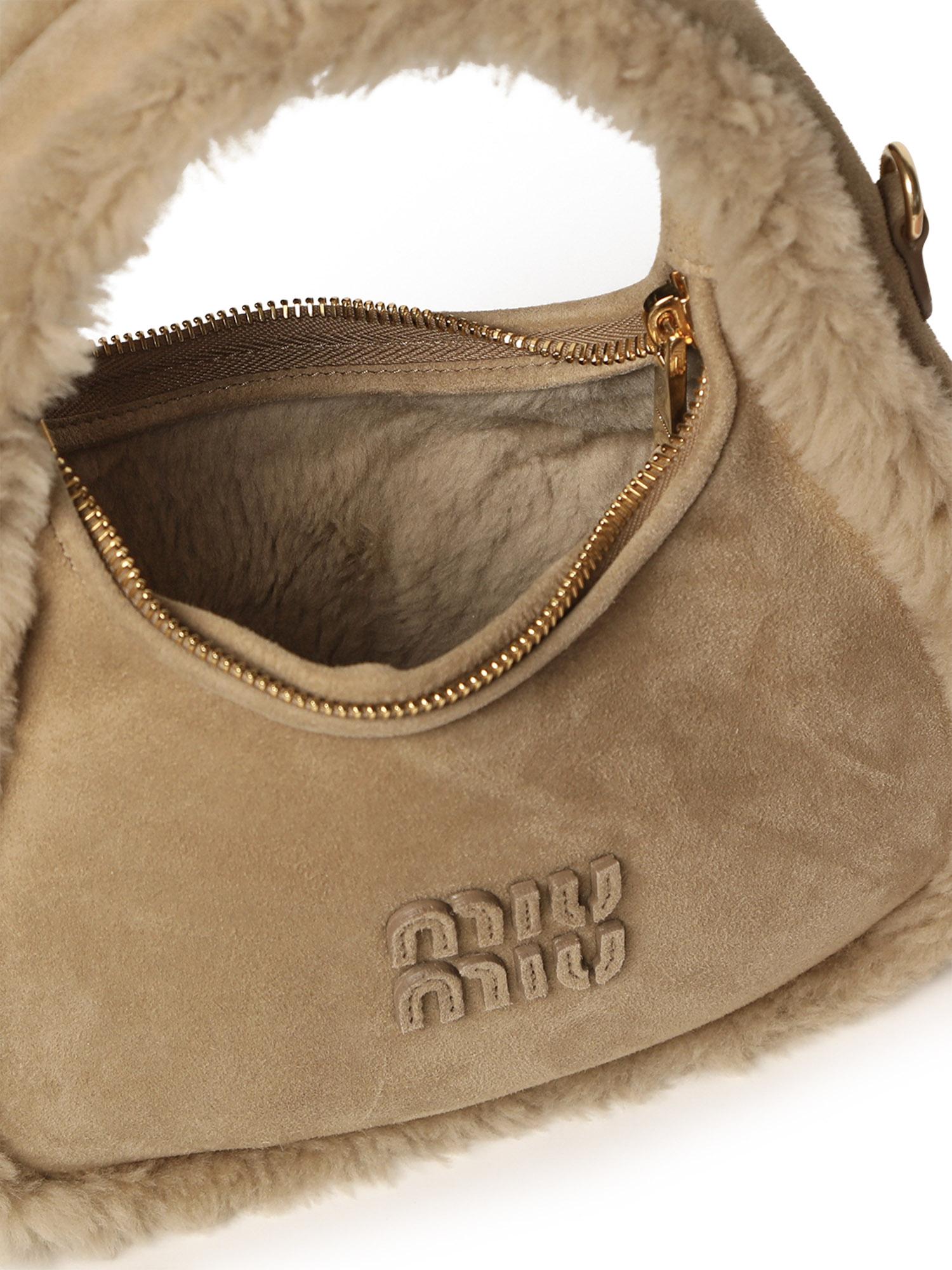 Borsa Wander in montone 5BC125 2IDKF0036 MIU MIU 