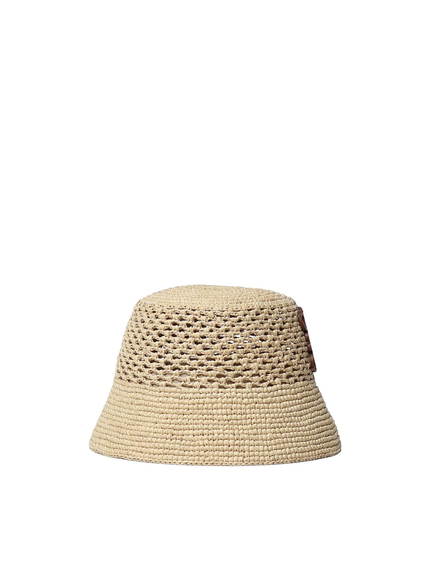 Bob Anagram in rafia e pelle di vitello<BR/> K820HB1XD0 2123 LOEWE 