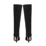 Stivali in camoscio G80626 85RICC45NERO GIANVITO ROSSI 