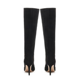 Stivali in camoscio G80626 85RICC45NERO GIANVITO ROSSI 