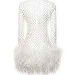 Abito corto in rete con paillettes F60FCZ FLSLDW0800 DOLCE & GABBANA 