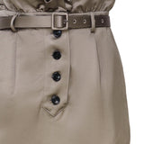 Gonna cargo in satin PF24039S KBG SELF-PORTRAIT 