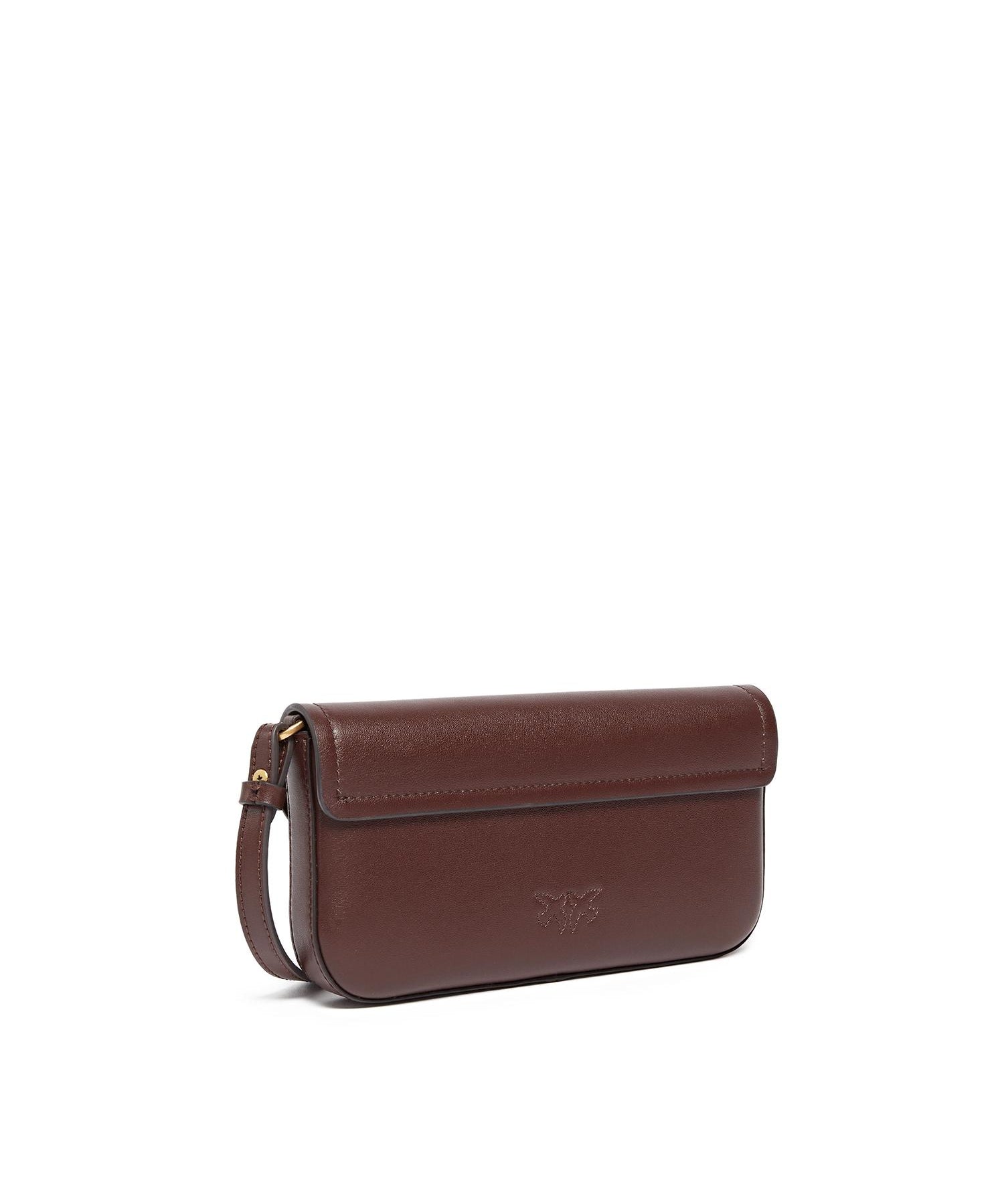 Borsa a spalla media Saddle Flat in pelle 105349 A1ZXR49Q PINKO 