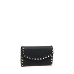 Portafoglio Rockstud in pelle con catena 7W2P0AR6 VSH0NO VALENTINO GARAVANI 