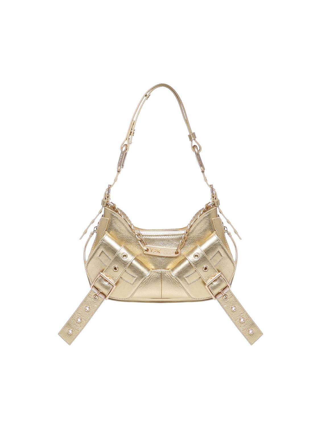 Borsa a spalla y2k002  iin pelle bovina FBBP70002MET -ORO/ORO BIASIA 