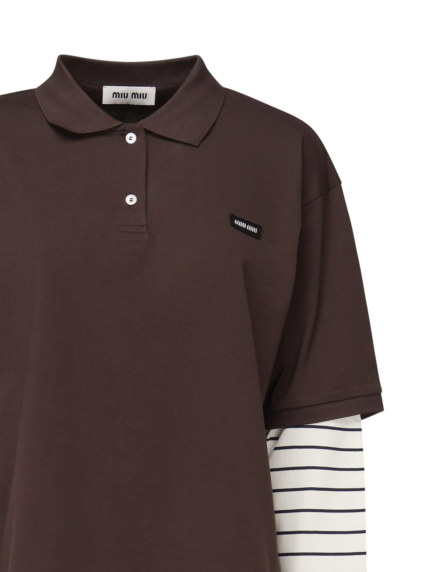Polo in jersey MJL076 17ORF0RQM MIU MIU 