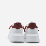 Sneakers nemesis in pelle con talloncino a contrasto<BR/> NEMESIS 2 NAPPA/CROCKWHITE/RED GIULIANO GALIANO 