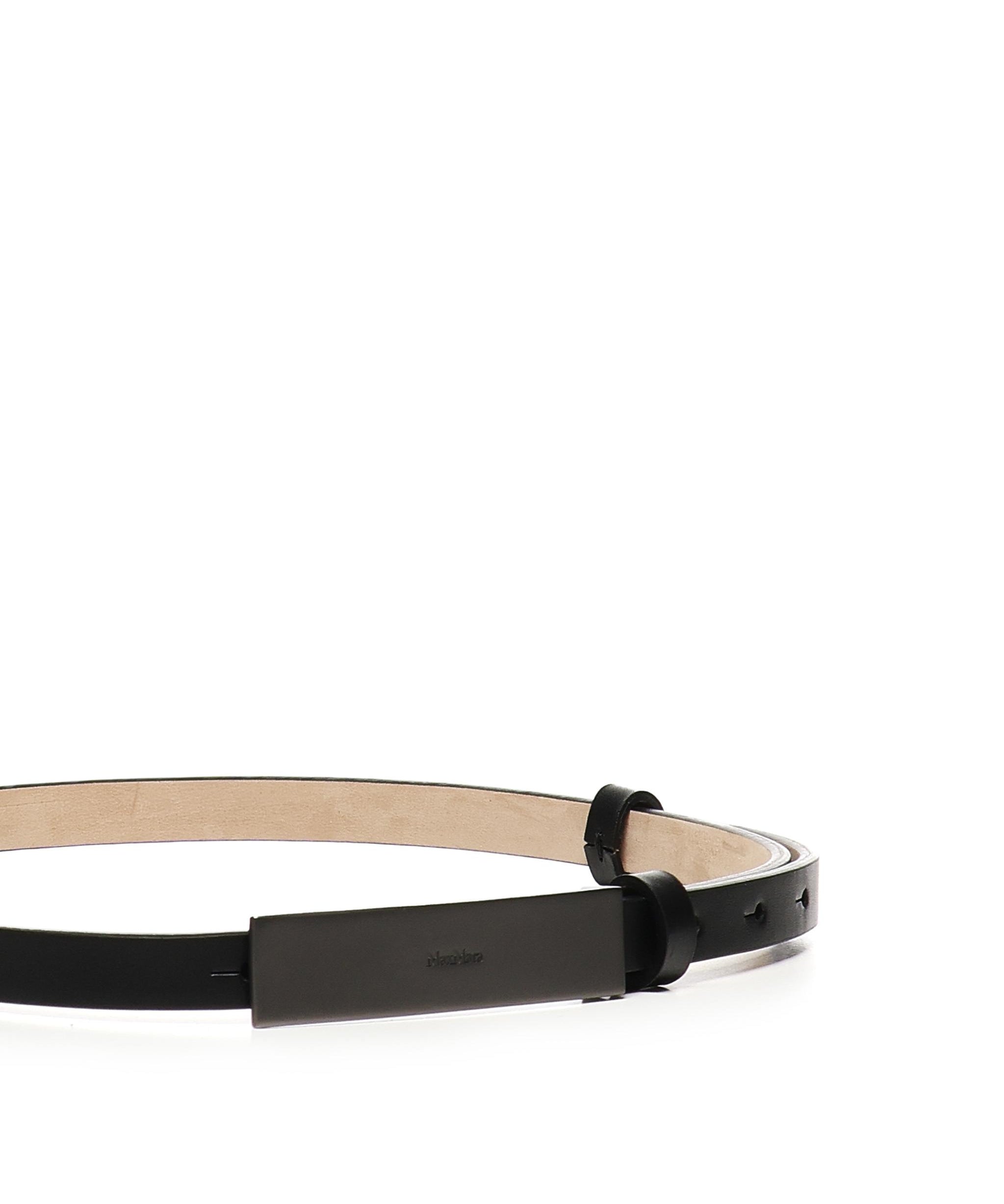 Cintura in pelle con placca logata<BR/> 2514501013600 001 MAX MARA 