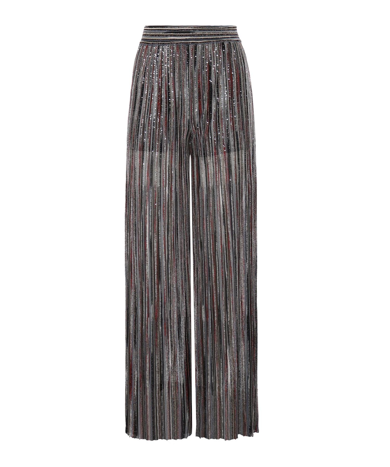Pantaloni in misto viscosa a costine con paillettes DS26SI0N BK01H1SMSMB MISSONI 