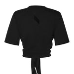 T-shirt cropped in cotone 26SSNTP-0002 NERO NINEMINUTES 