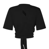 T-shirt cropped in cotone 26SSNTP-0002 NERO NINEMINUTES 