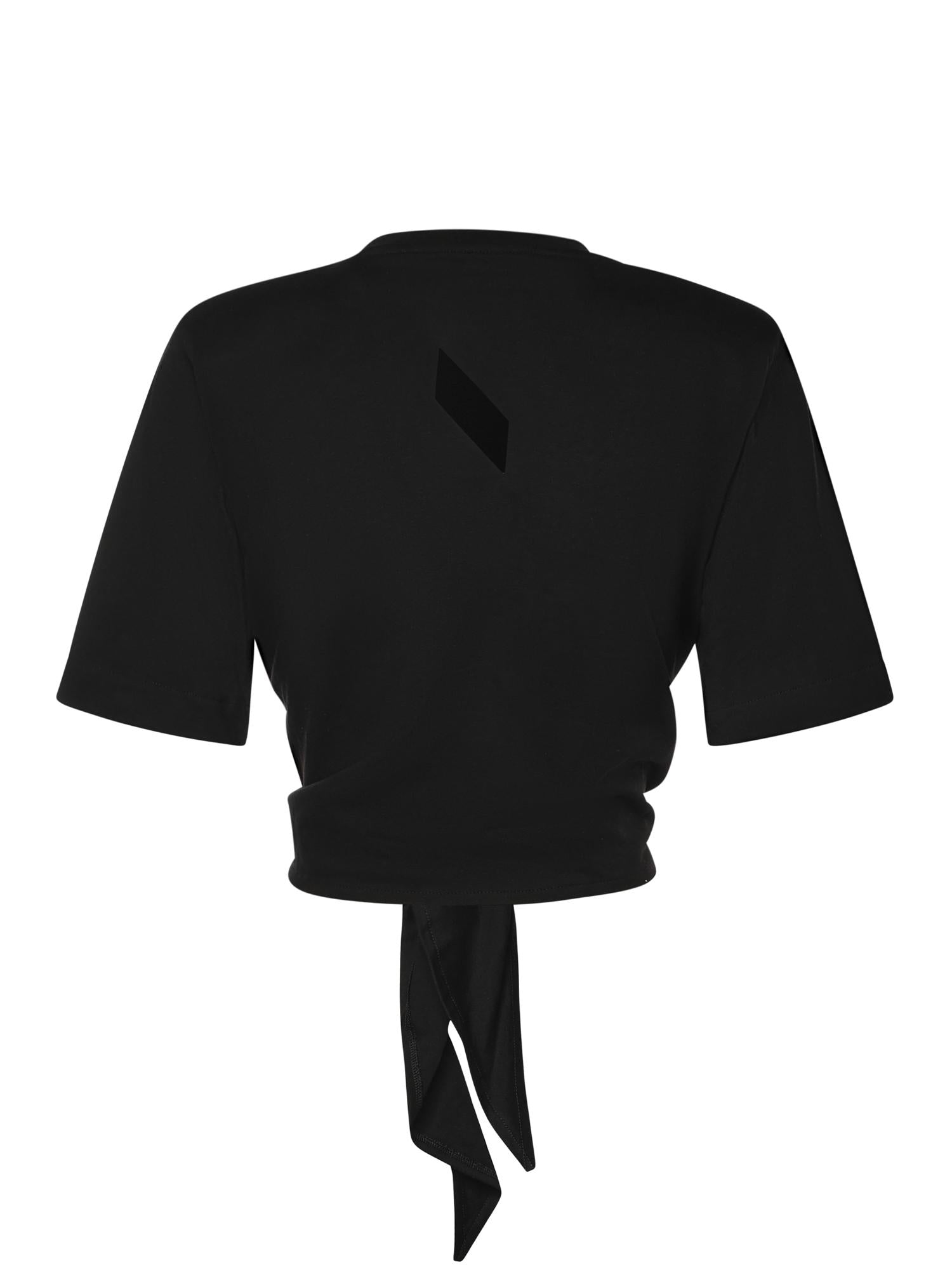 T-shirt cropped in cotone 26SSNTP-0002 NERO NINEMINUTES 