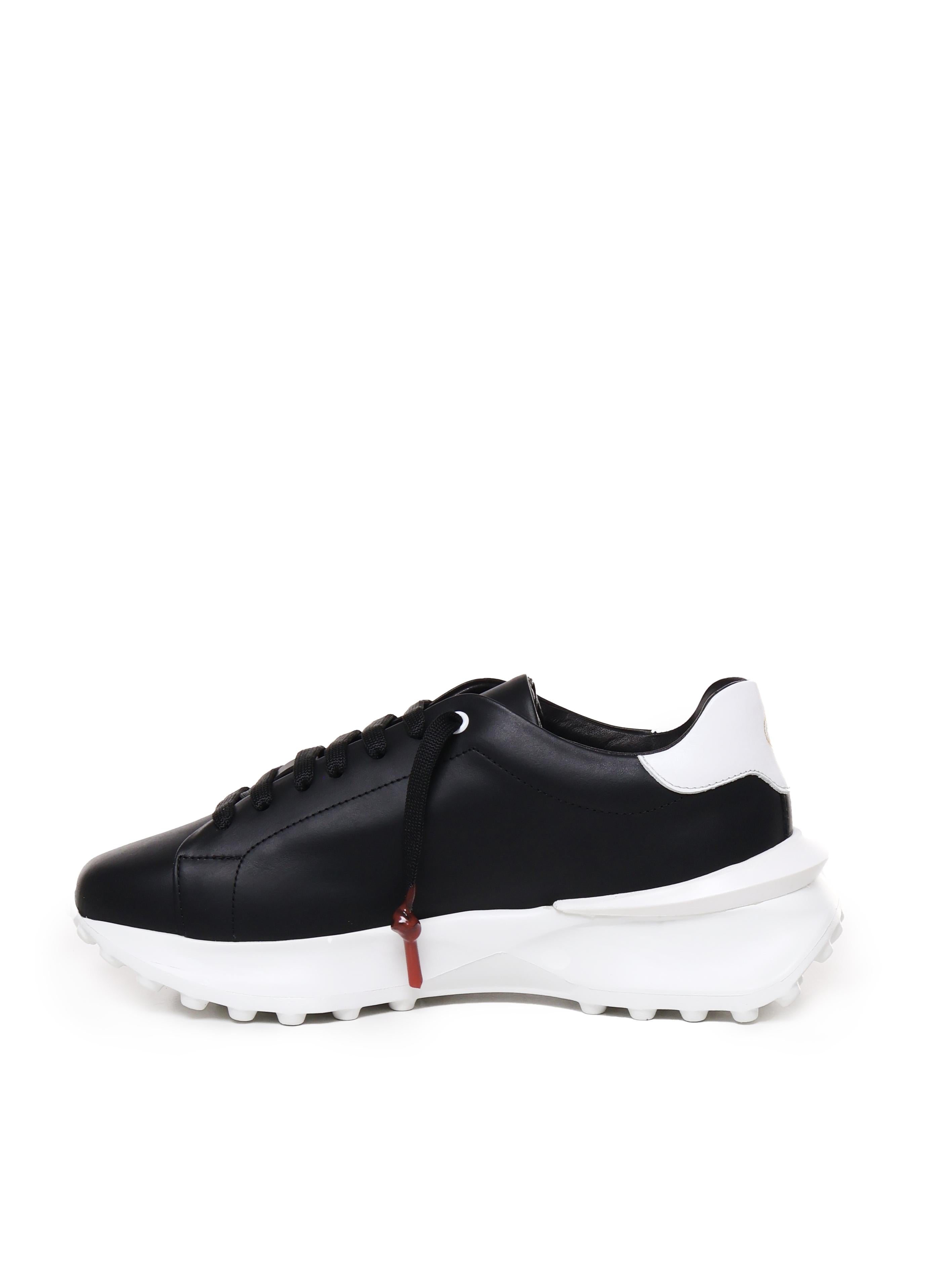 Sneakers raptor 1 in pelle<BR/> RAPTOR1 NAPPABLACK/WHITE GIULIANO GALIANO 