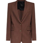 Giacca monopetto effetto rustico 106529 A2W6L78 PINKO 