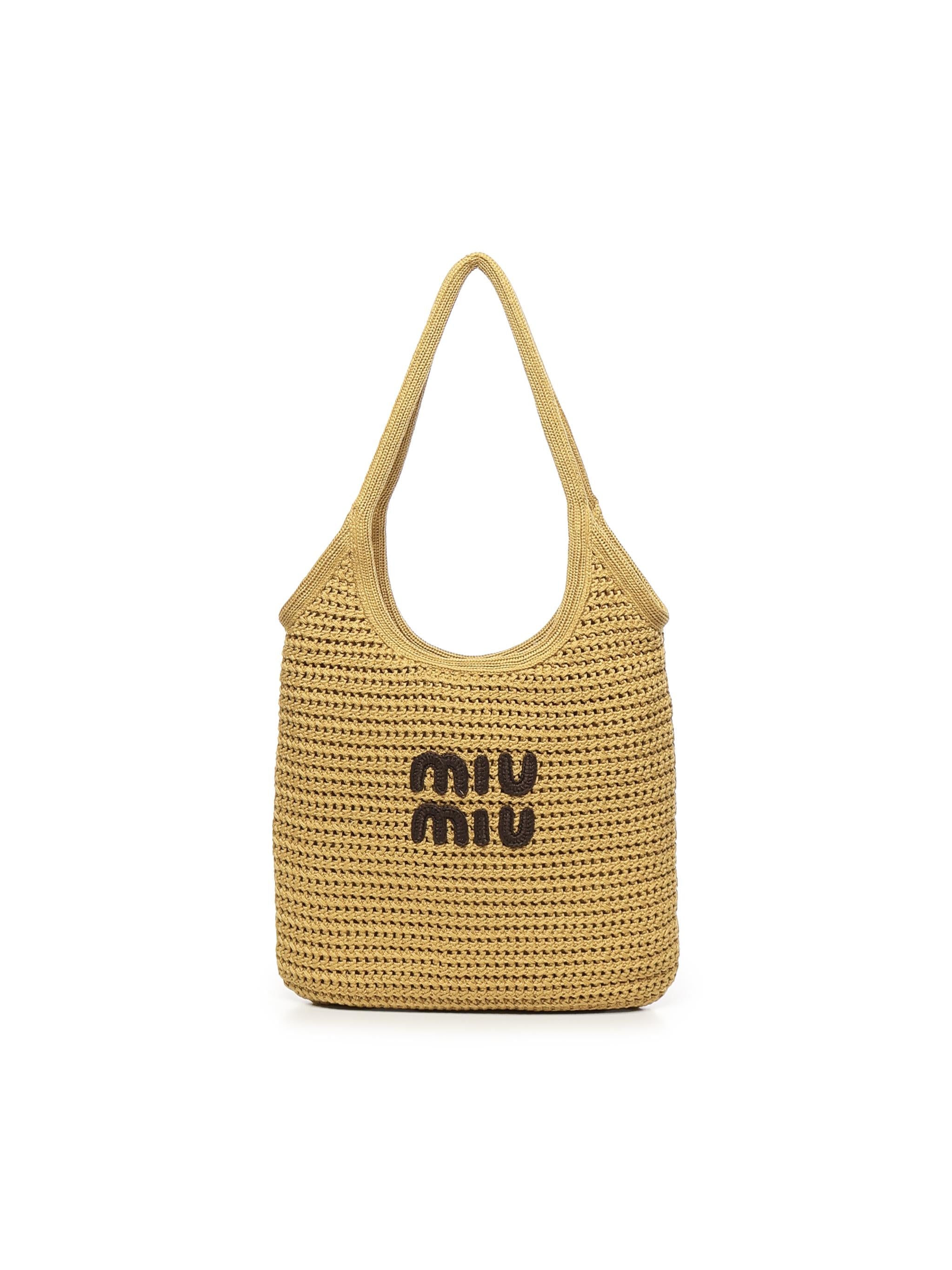 Tote bag IVY con logo 5BG231 ACQYF04GL MIU MIU 