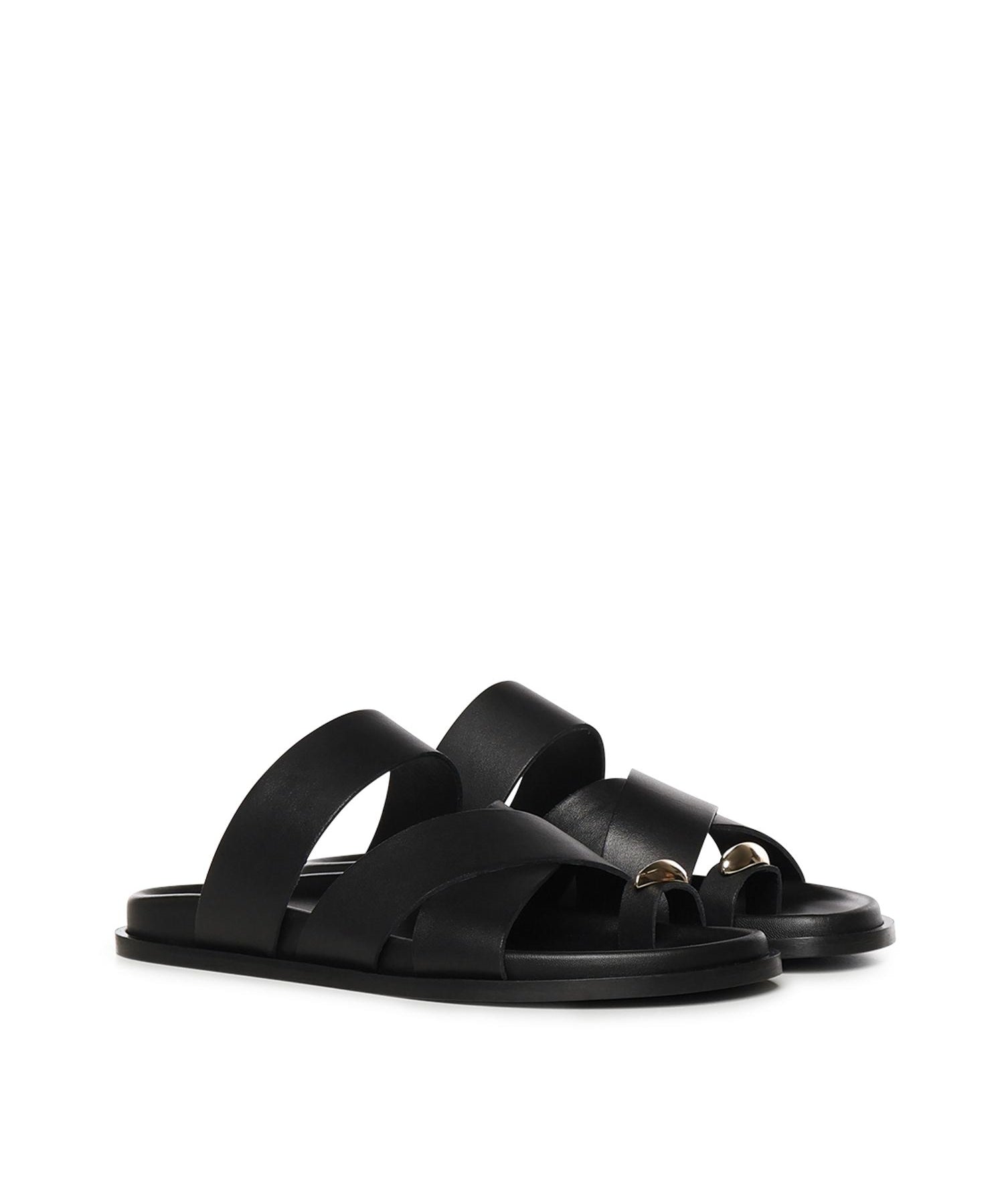 Sandali Plongè in pelle A57240 NERO CARMENS 