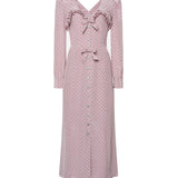 Abito midi a pois con volant FABX4314F4686 1941 ALESSANDRA RICH 