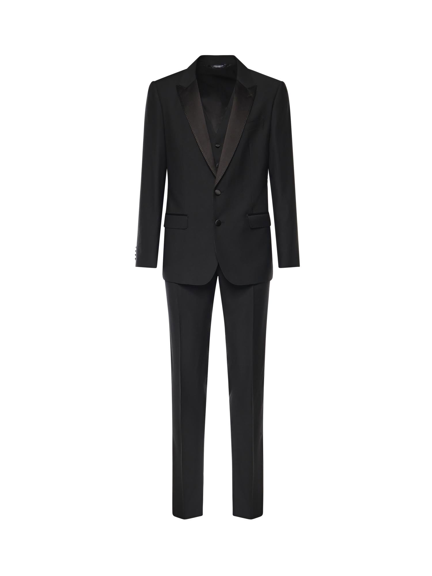 Abito da smoking a tre pezzi in lana vergine e seta GK2WMT GK310N0000 DOLCE & GABBANA 