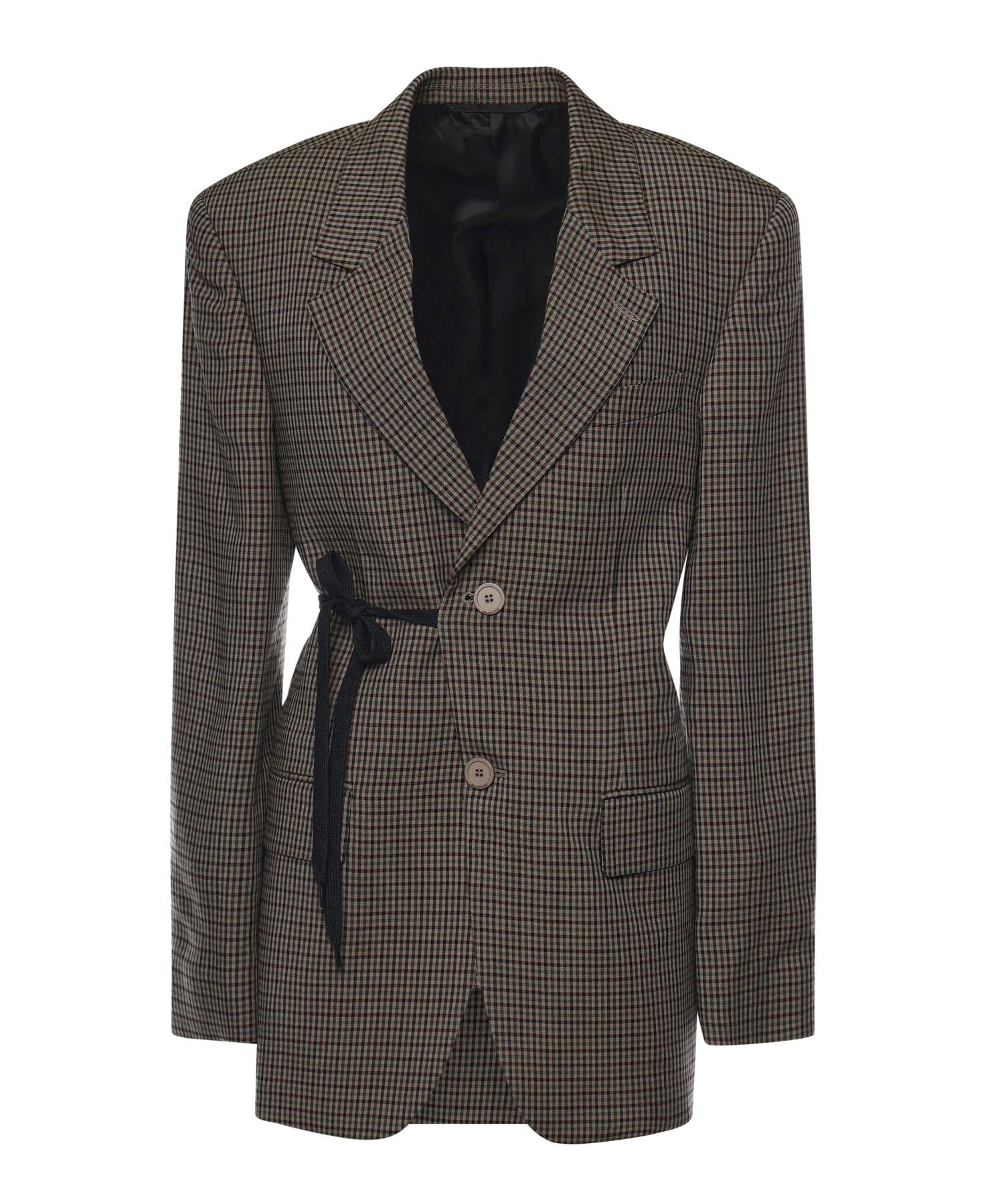 Giacca in lyocell a quadri 857365 TTO382866 BALENCIAGA 