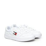 Sneakers in pelle con logo EM0EM01443 YBR TOMMY HILFIGER 
