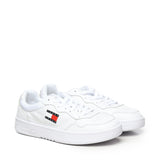 Sneakers in pelle con logo EM0EM01443 YBR TOMMY HILFIGER 