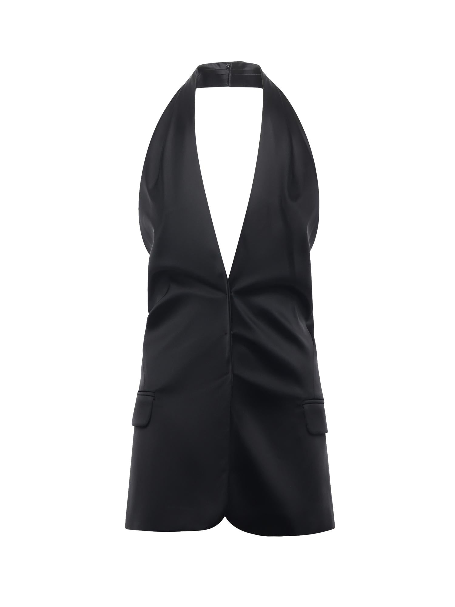 Top incrociato in satin 79AJM692 N0451899 GENNY 