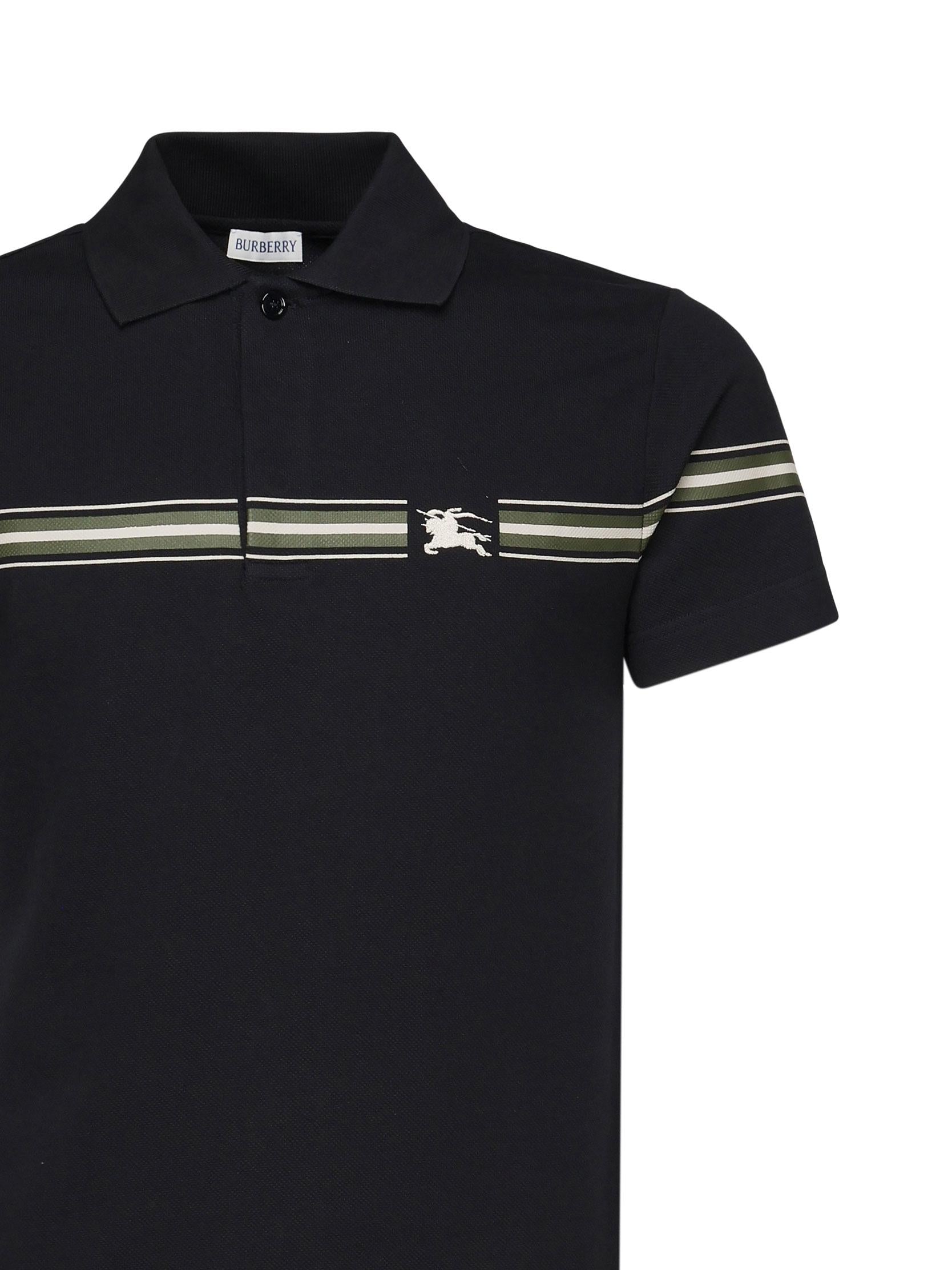 Polo in cotone a righe 8105139 C1765 BURBERRY 