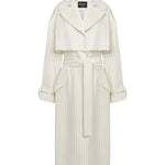 Trenchcoat in fresco di lana gessato DJ856 ES0080D001 DONDUP 