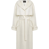 Trenchcoat in fresco di lana gessato DJ856 ES0080D001 DONDUP 