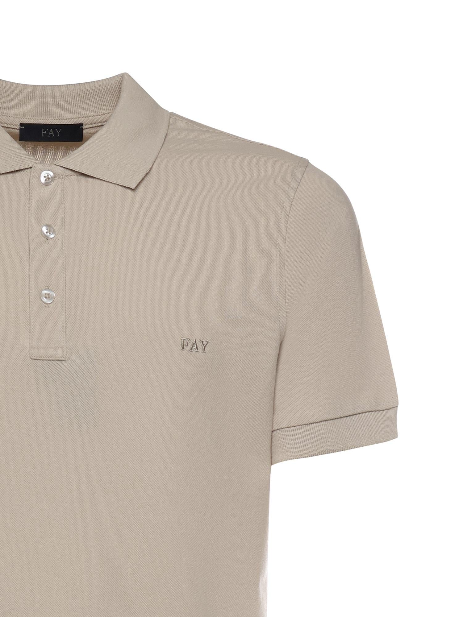 Polo in piquet stretch NPMB252144STDW C002 FAY 
