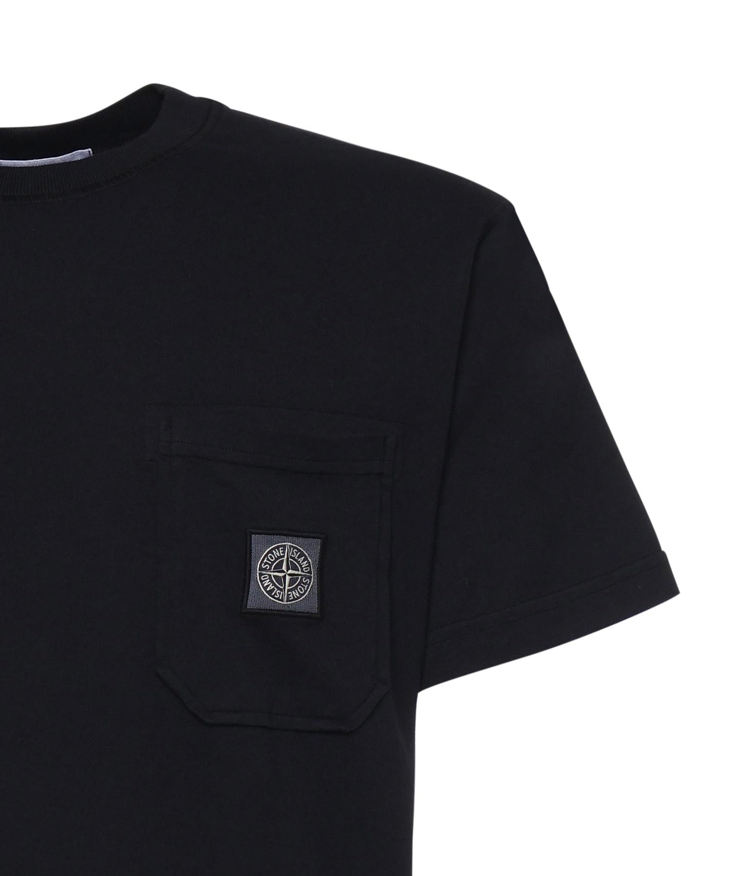 T-shirt con patch Compass L1S152100032 S0057V0020 STONE ISLAND 