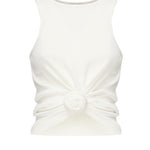Top cropped in misto cotone arricciato 2395250000022  MAGDA BUTRYM 
