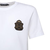 T-shirt in cotone con patch araldico G8PT1Z G7PZUW0800 DOLCE & GABBANA 