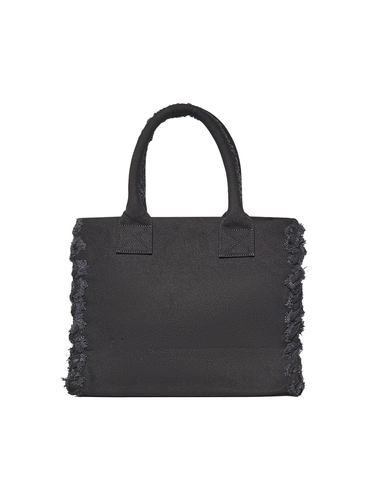 Borsa shopper Beach in canvas con logo 106673 A3A4Z99 PINKO 