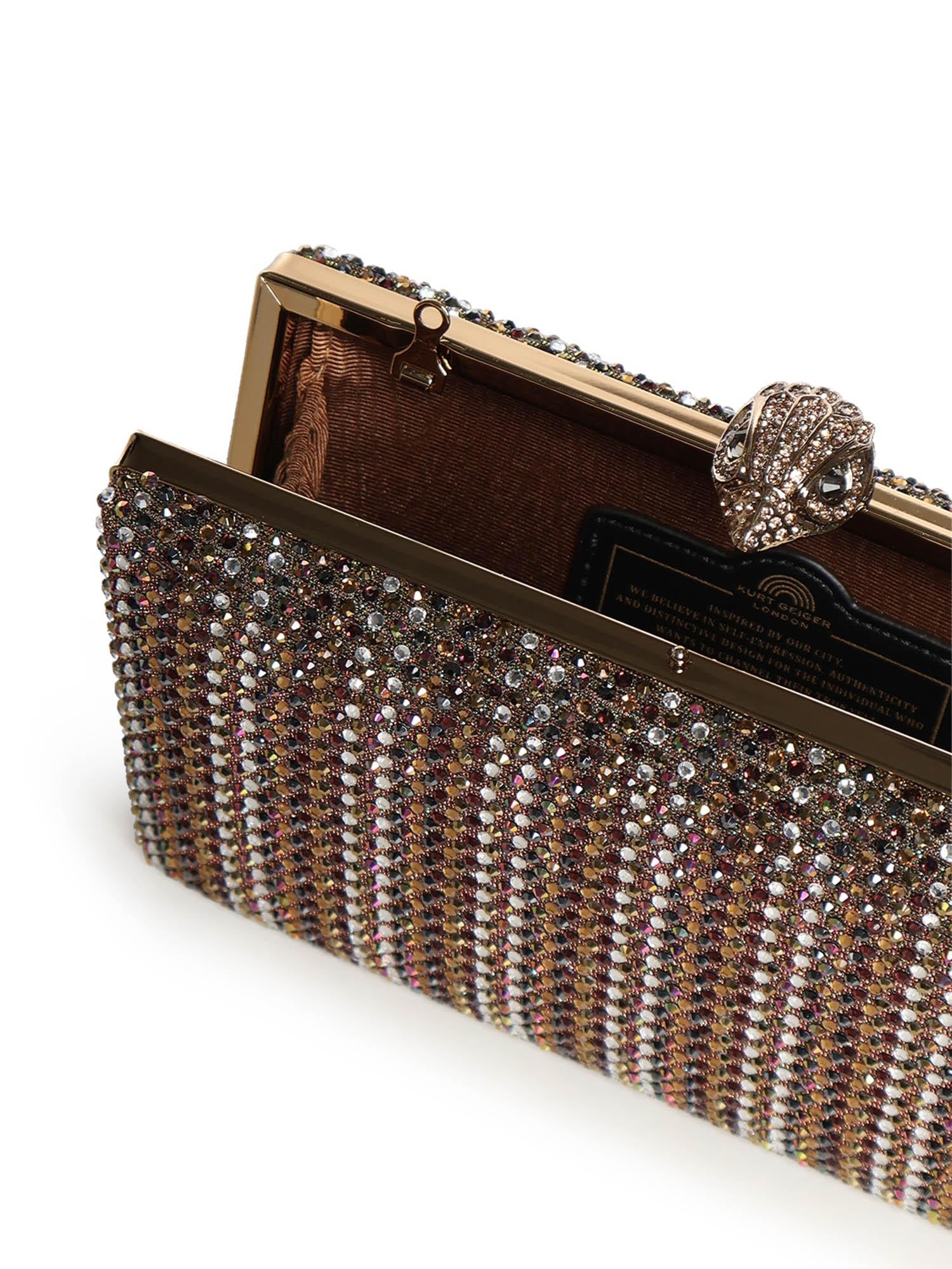 Clutch Crystal Kensington con cristalli 5569668609 BRONZE KURT GEIGER 