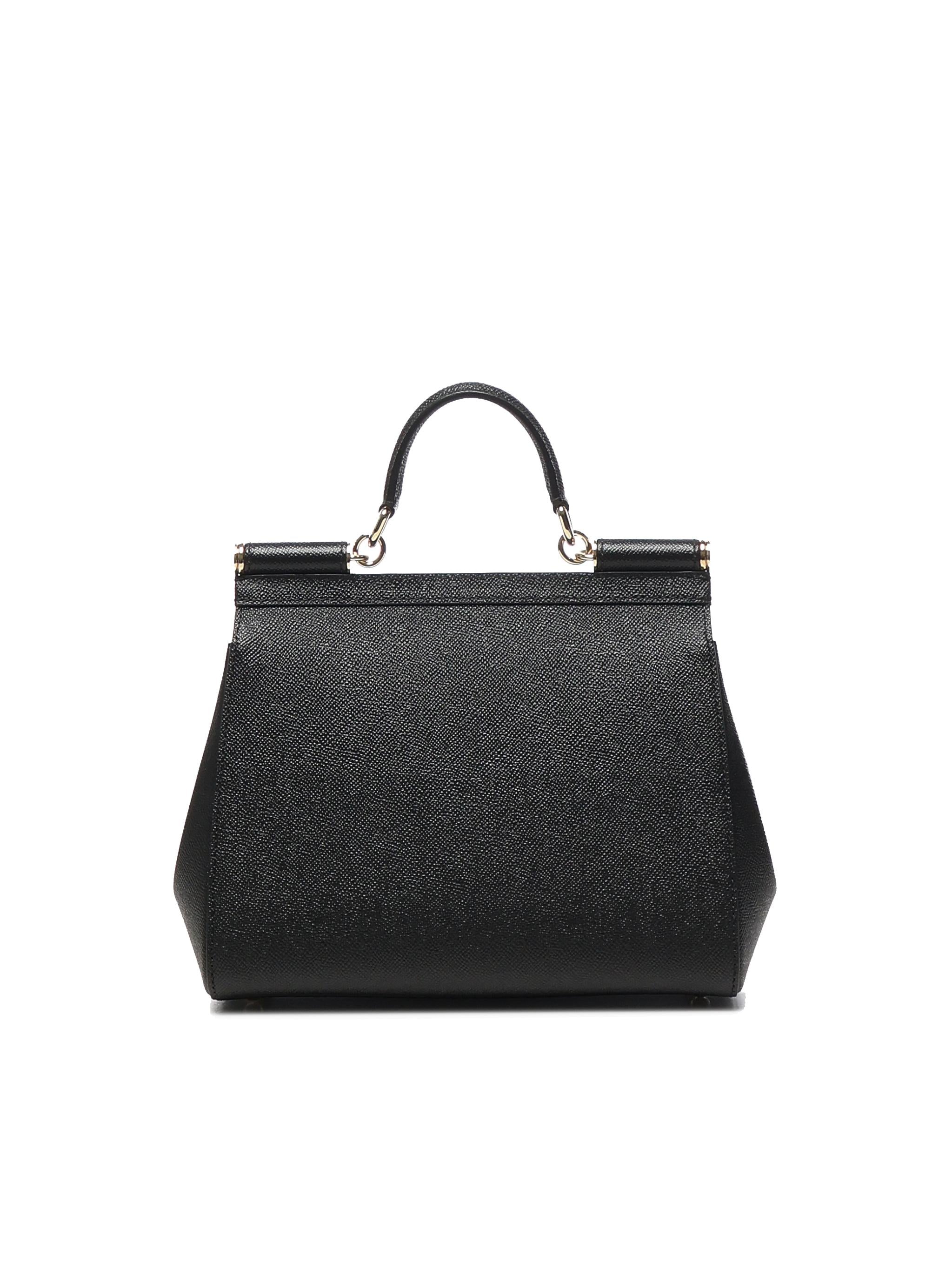 Borsa a mano Sicily grande in pelle di vitello Dauphine BB6002 B100180999 DOLCE & GABBANA 