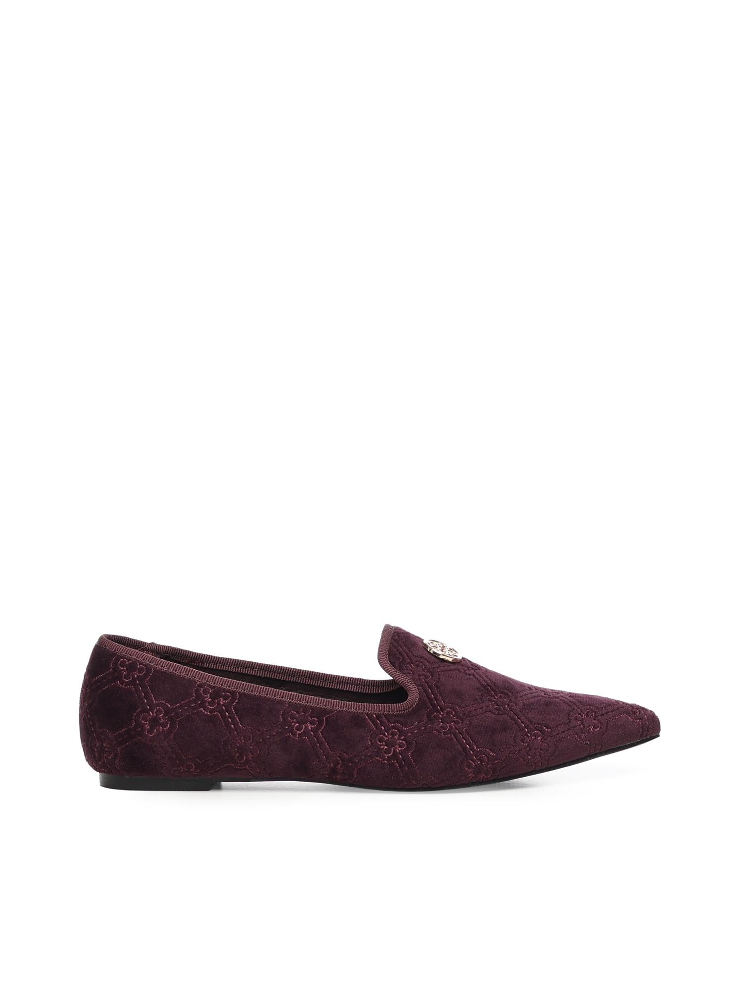 Mocassini Iris Winter con logo 73SC9FV01VEL IRIS WINTERBORDEAUX V° 73 
