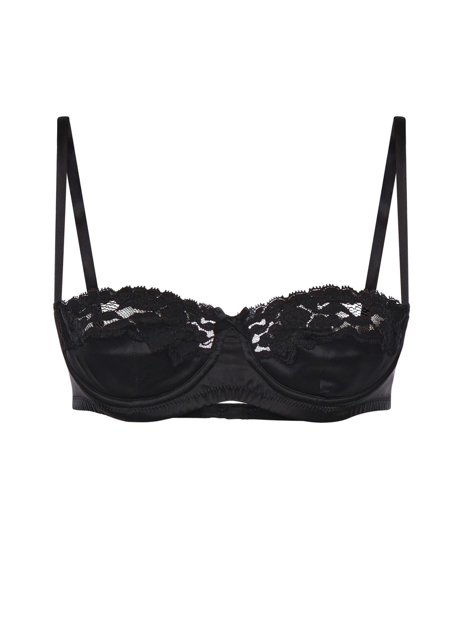 Reggiseno balconcino in raso di seta e pizzo O1E15T ON07MN0000 DOLCE & GABBANA 